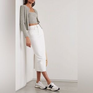 REFORMATION Brio Recycled Cashmere-Blend Strapless tube top , sz : small